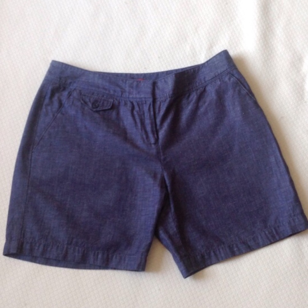 CHAMBRAY SHORT. - Picture 4 of 4